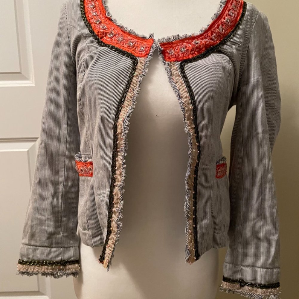 Free People Jeweled Embroidered Jacket 2
